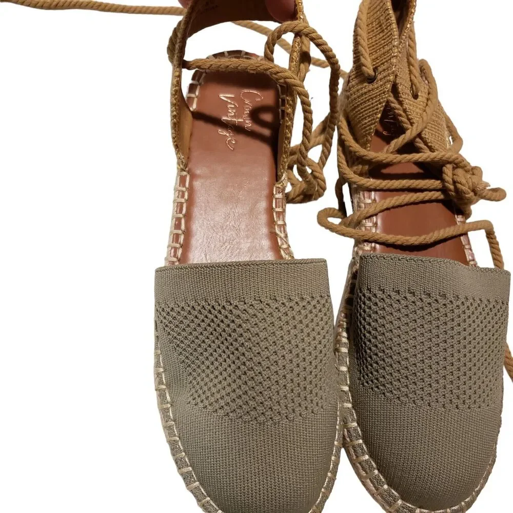 Crown Vintage Bonire Espadrille Women's Sandals | Size 8M | Green